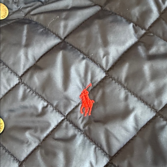 POLO RALPH LAUREN LIGHTWEIGHT QUILTED PUFFER JACKET NAVY BLUE SIZE MEDIUM 10/12 - Picture 2 of 7